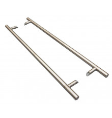 Ручка двустор. для алюм. двери, со смещением, комплект с крепл., L=1200, м/о 1000, D=32, 114.SP.1000.45, с перфорацией