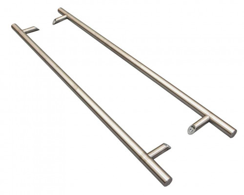 Ручка двустор. для алюм. двери, со смещением, комплект с крепл., L=1200, м/о 1000, D=32, 114.SP.1000.45, с перфорацией