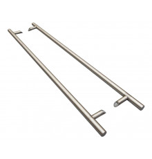 Ручка двустор. для алюм. двери, со смещением, комплект с крепл., L= 1400, м/о=1200, D=32, 114.SP.1200.45, с перфорацией 1 ком.