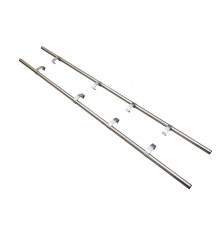 Ручка двустор., полиров. нерж. сталь, L=2000, 3 кроншт. хром краш. 1 ком.