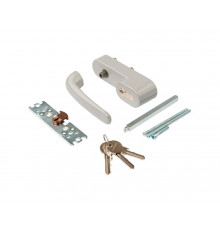 Ручка наружная для антипаники с профильным цилиндром (комплект деталей для установки), сереб. RAL9006, 1090/G6 1 ком.