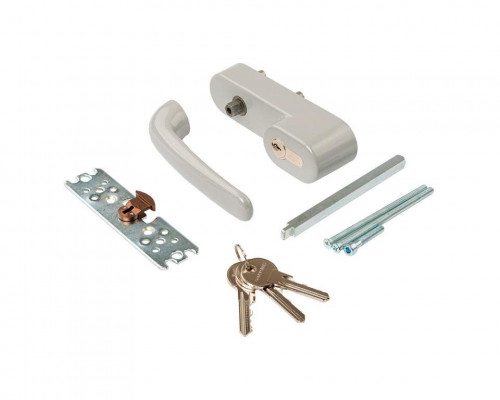 Ручка наружная для антипаники с профильным цилиндром (комплект деталей для установки), сереб. RAL9006, 1090/G6 1 ком.