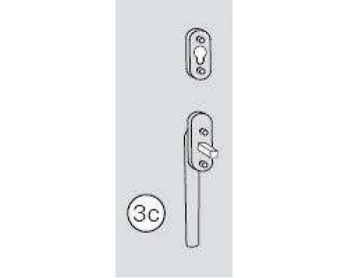 Ручка наружняя 63 мм Patio Life R 01.1 серебро натуральное Ручка наружняя 63 мм Patio Life R 01.1 серебро натуральное