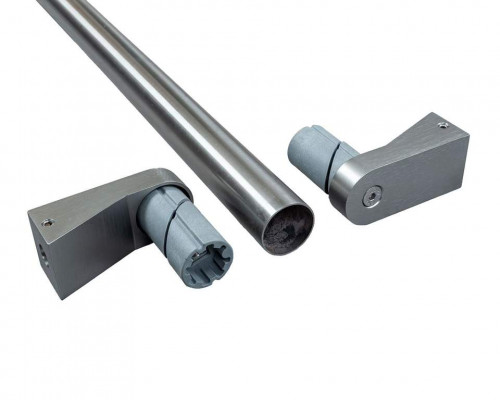 Ручка одностор., нерж. сталь, без смещения, комплект без крепл., L=2100, м/о=2061, D=40, 104SS40M2061210090