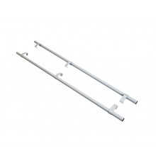 Ручка офисная прямая 1800мм с 3 креплениями, толщина трубы 1,6 Серебристый RAL9006