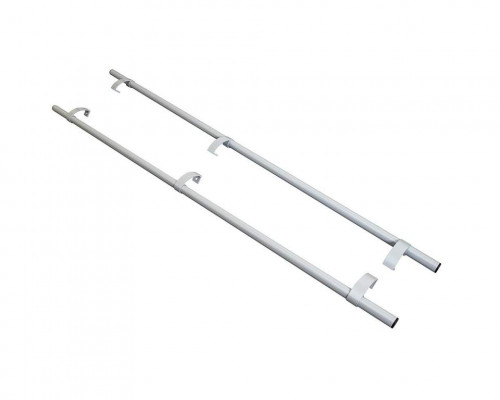 Ручка офисная прямая 1800мм с 3 креплениями, толщина трубы 1,6 Серебристый RAL9006