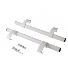 Ручка офисная прямая 500мм с креплением, толщина трубы 1,6,  Белый RAL9016 1 ком.