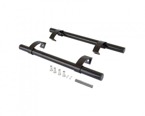 Ручка офисная прямая 500мм с креплением, толщина трубы 1,6,  Черный RAL9005 1 ком.