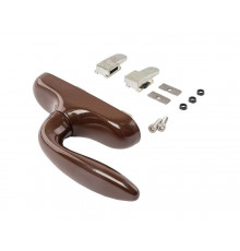 Ручка оконная 1002.00 двухзахватная, корич. RAL8017