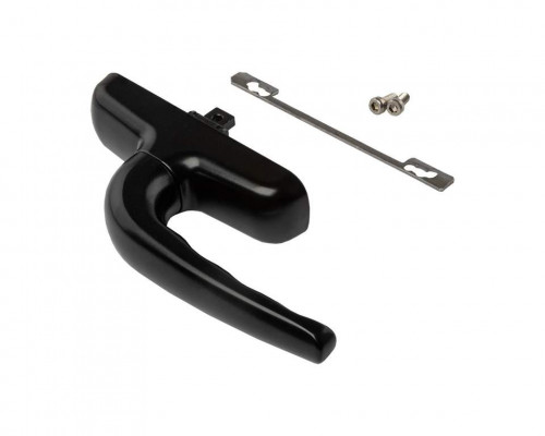 Ручка оконная COMFORT с блокиратором, черн. RAL9005 матов. 1 шт.