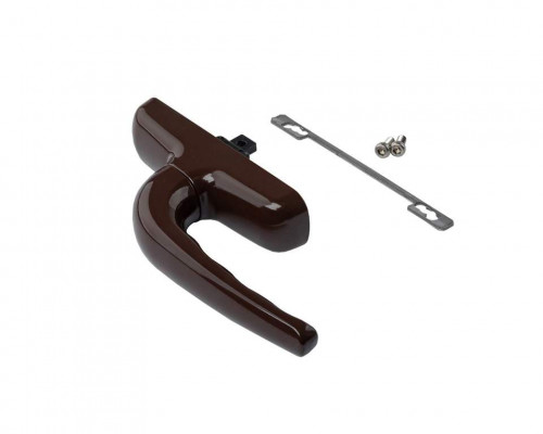 Ручка оконная COMFORT с блокиратором, корич. RAL8017 1 шт. Ручка оконная COMFORT с блокиратором, корич. RAL8017 1 шт.
