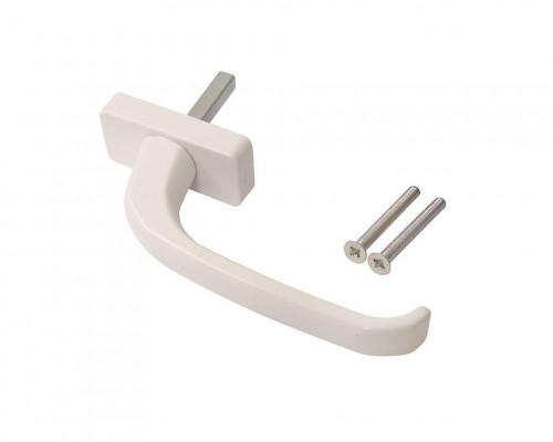 Ручка оконная "ИРИС" штифт 38 мм, комплект (+ 2 винта), белая