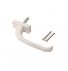 Ручка оконная "ИРИС" штифт 38 мм, комплект (+ 2 винта), белая