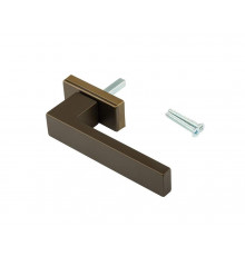 Ручка оконная Internika DUBLIN 35 мм, алюминиевая, 2 винта, бронза F4 (45°) (матовая поверхность)