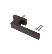 Ручка оконная Internika DUBLIN 35 мм, алюминиевая, 2 винта, коричневый матовый RAL8019 (45°)