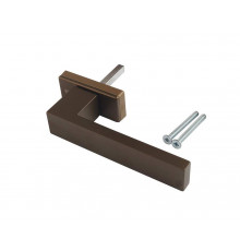 Ручка оконная Internika DUBLIN 45 мм, алюминиевая, 2 винта, бронза F4 (45°) (матовая поверхность)