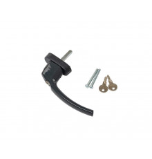 Ручка оконная Internika FILIZ с ключом-кнопкой, 38 мм, 45°, 2 винта, антрацит RAL 7016