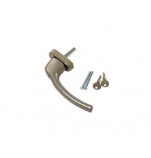 Ручка оконная Internika FILIZ с ключом-кнопкой, 38 мм, 45°, 2 винта, титан