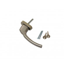 Ручка оконная Internika FILIZ с ключом-кнопкой, 45 мм, 45°, 2 винта, титан