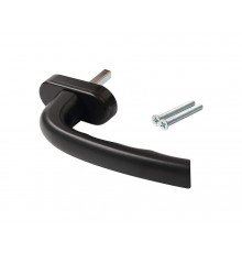 Ручка оконная Internika "Фантазия" алюминиевая 38 мм 45° + 2 винта 5х45 черная (9005)