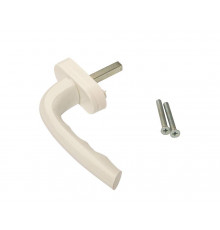 Ручка оконная Internika "Фантазия" алюминиевая 38 мм 45 гр. + 2 винта 5х45 белый (9016) 1 шт.