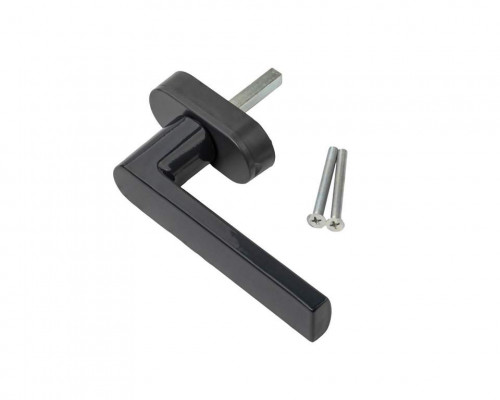 Ручка оконная Internika "Надежда" алюминиевая 38 мм 45° + 2 винта 5х50 антрацит (7016)