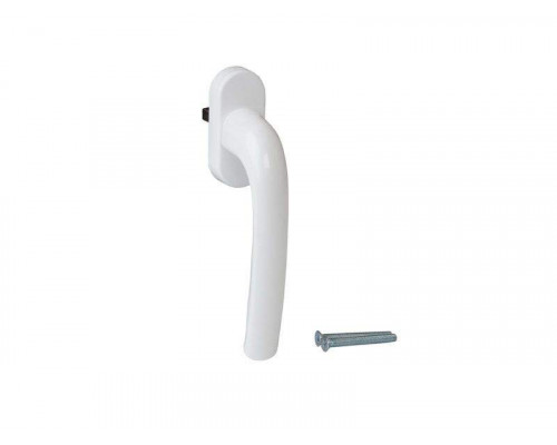 Ручка оконная Internika в коробке штифт 37 мм, 45°, овальная розетка  белая, 2 винта