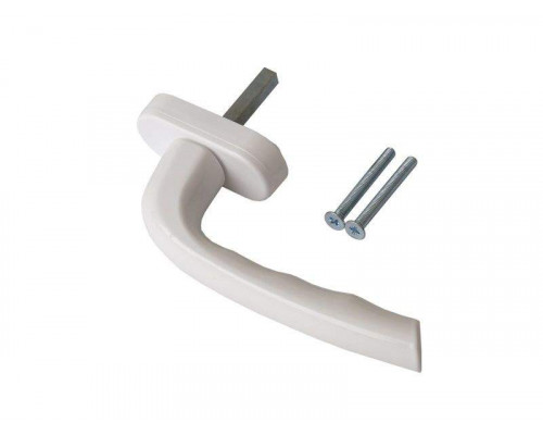 Ручка оконная Internika в коробке штифт 37 мм, 45°, овальная розетка  белая, 2 винта