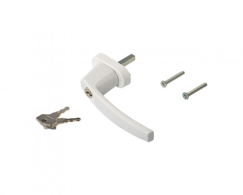 Ручка оконная Internika VICTORY с ключом (ключ-кнопка) 35 мм, белый 1 шт.