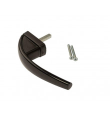 Ручка оконная Internika "Весна" алюминиевая 37 мм 45° + 2 винта 5х45 черный RAL9005