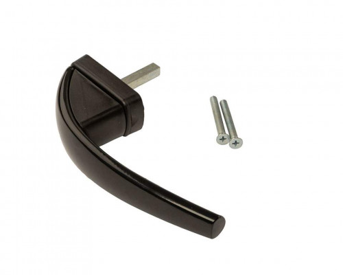 Ручка оконная Internika "Весна" алюминиевая 37 мм 45° + 2 винта 5х45 черный RAL9005