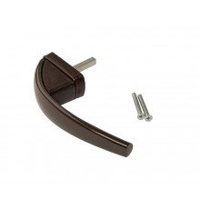 Ручка оконная Internika "Весна" алюминиевая 37 мм 45° + 2 винта 5х45 коричневый RAL8019 1 шт.