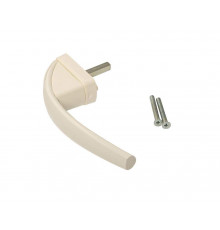 Ручка оконная Internika "Весна" алюминиевая 37 мм 45град. + 2 винта 5х45 белый (9016) 1 шт.