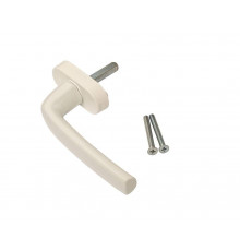 Ручка оконная Roto Samba  (арт. 787955) 37 мм , с логотипом Roto + 2 винта М5х45 белый RAL 9016 1 шт.