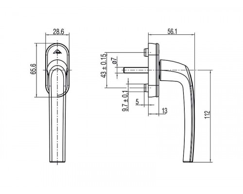 Ручка оконная Roto Samba, (арт. 787959) алюминиевая, 37 мм, 45°, +2 винта (белый R072), с логотипом Roto 1 шт. Ручка оконная Roto Samba, (арт. 787959) алюминиевая, 37 мм, 45°, +2 винта (белый R072), с логотипом Roto 1 шт.