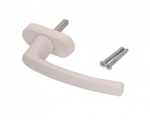 Ручка оконная алюминиевая ALFA штифт 45 мм, 2 винта, RAL9016 1 шт.