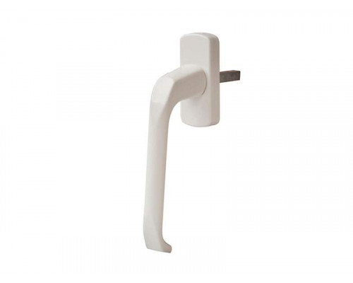 Ручка оконная алюминиевая "HERMO" штифт 35 мм, 2 винта, белая 1 шт.