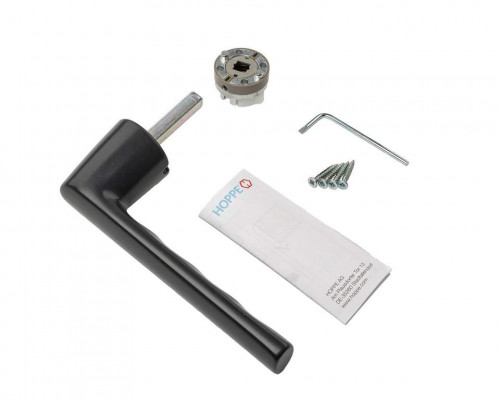 Ручка оконная алюминиевая  HOPPE Hamburg Kompakt, штифт 37 мм, 90°, без розетки, антрацит RAL7016