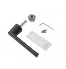 Ручка оконная алюминиевая  HOPPE Hamburg Kompakt, штифт 37 мм, 90°, без розетки, антрацит RAL7016