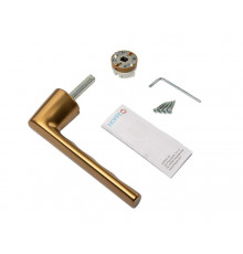 Ручка оконная алюминиевая  HOPPE Hamburg Kompakt, штифт 37 мм, 90°, без розетки, бронза F4