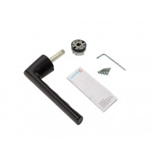 Ручка оконная алюминиевая  HOPPE Hamburg Kompakt, штифт 37 мм, 90°, без розетки, черный матовый F9714M