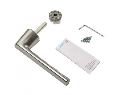 Ручка оконная алюминиевая  HOPPE Hamburg Kompakt, штифт 37 мм, 90°, без розетки, титан F9