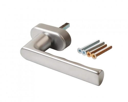 Ручка оконная алюминиевая HOPPE Hamburg SecuForte, штифт vario fit 32-42 мм, 45°, 2 винта М5х45, 2 винта М5х50, серебро 1 шт. Ручка оконная алюминиевая HOPPE Hamburg SecuForte, штифт vario fit 32-42 мм, 45°, 2 винта М5х45, 2 винта М5х50, серебро 1 шт.