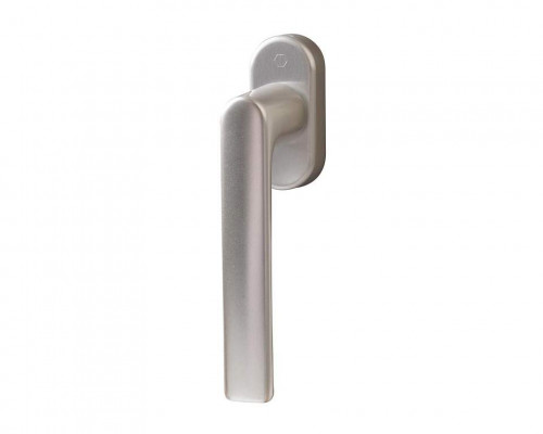 Ручка оконная алюминиевая  HOPPE Hamburg SecuForte, штифт vario fit 32-42 мм, 45°, 2 винта М5х45,  2 винта М5х50, серебро 1 шт.