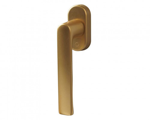 Ручка оконная алюминиевая  HOPPE Hamburg SecuForte, штифт vario fit 32-42 мм, 45°, 2 винта М5х45,  2 винта М5х50, золото 1 шт.