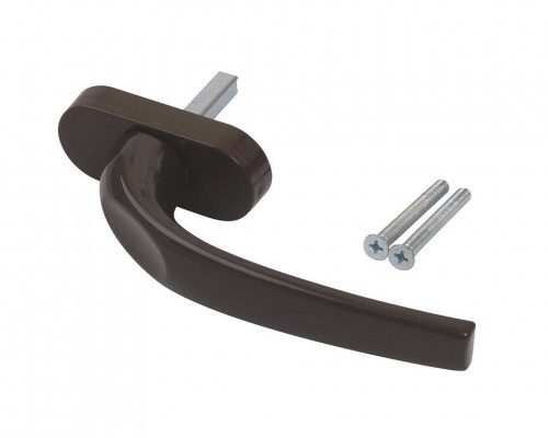 Ручка оконная  алюминиевая IKON штифт 37 мм, 2 винта, RAL8019 1 шт.