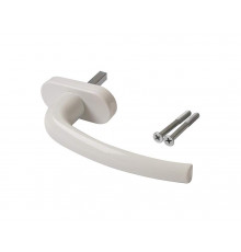 Ручка оконная алюминиевая "Tango" штифт 35 мм, 2 винта, белая 1 шт.