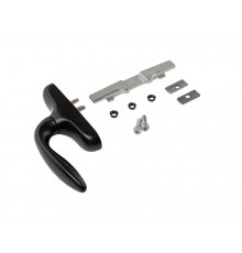 Ручка оконная без блокиратора, Европаз, 2 пакета, черн. RAL9005 1 шт.