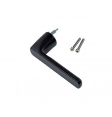 Ручка оконная без розетки Horvik кругл., черн., 2 винта