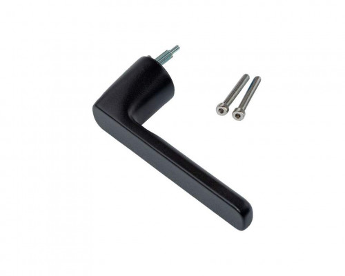 Ручка оконная без розетки Horvik кругл., черн., 2 винта